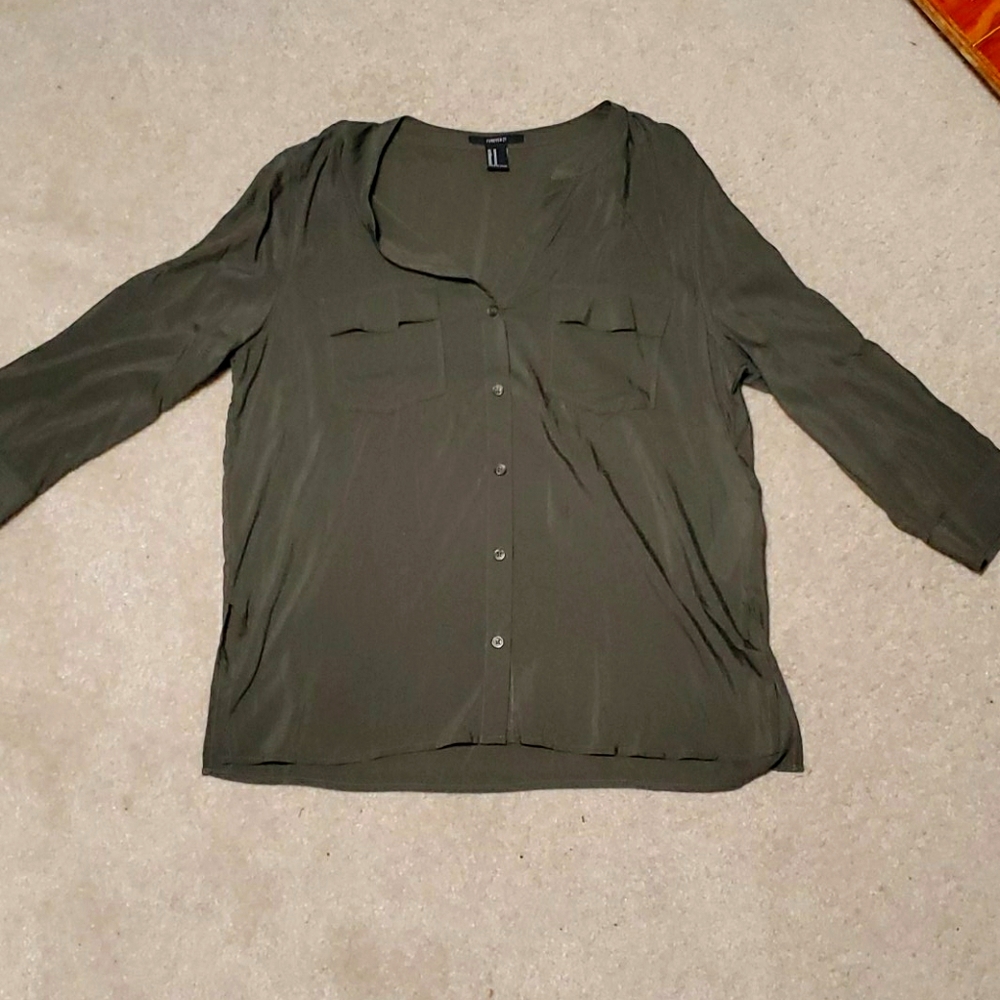 Forever 21 green blouse